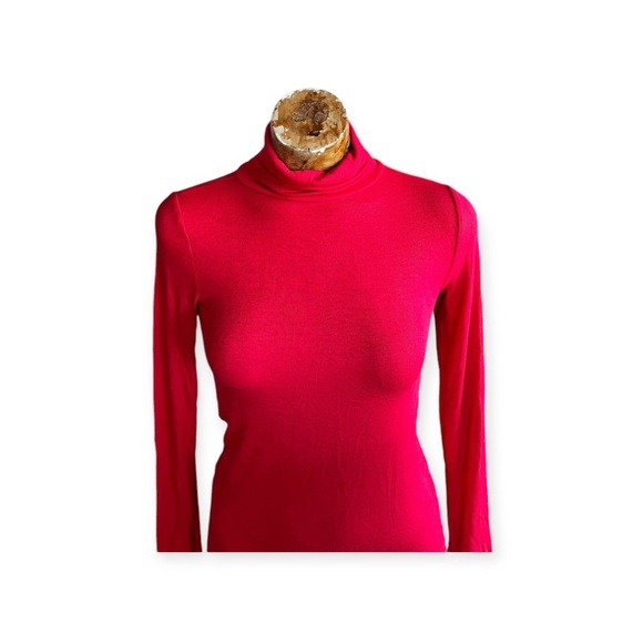 LOFT sweater turtleneck top red long sleeve XS - Picture 2 of 7